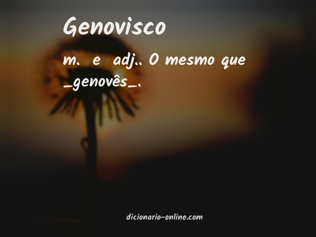 Significado de genovisco