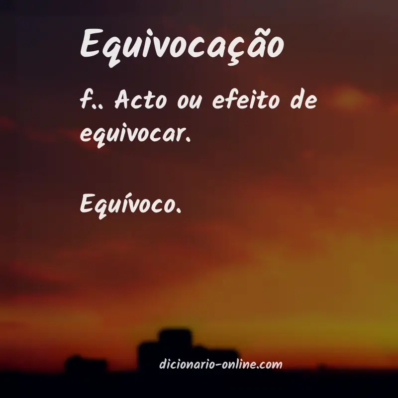 Significado de equivocação
