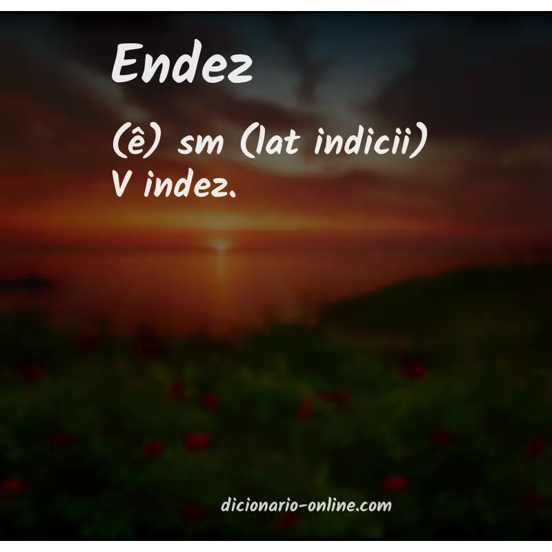Significado de endez