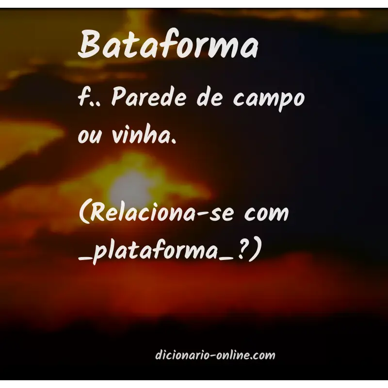Significado de bataforma