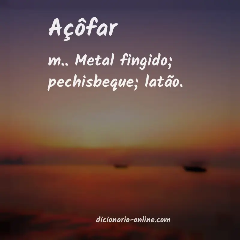 Significado de açôfar