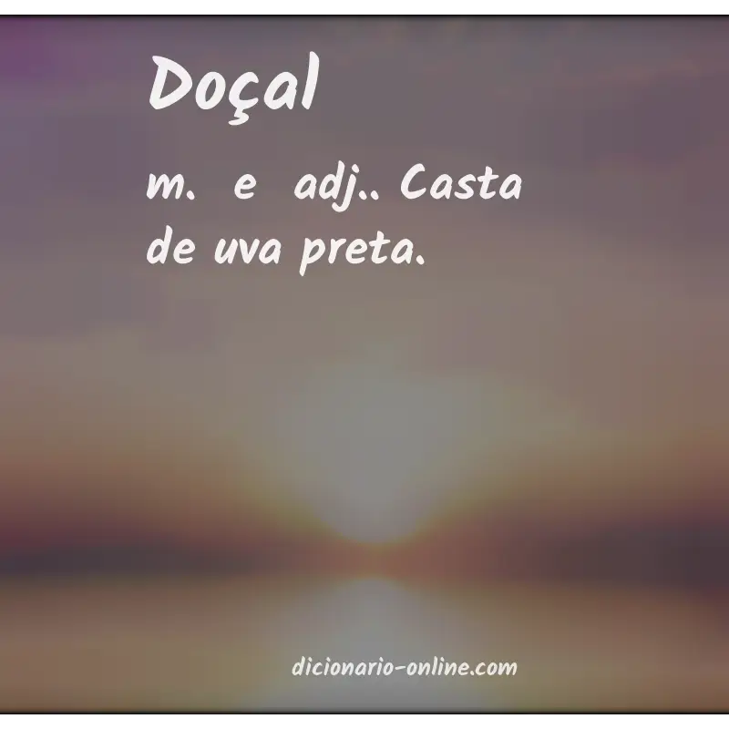 Significado de doçal