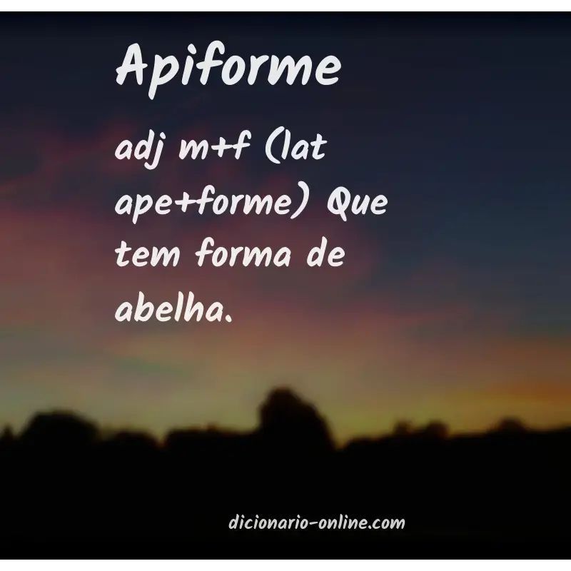 Significado de apiforme