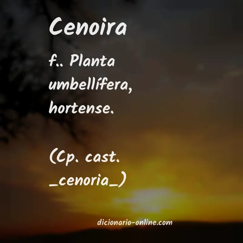 Significado de cenoira