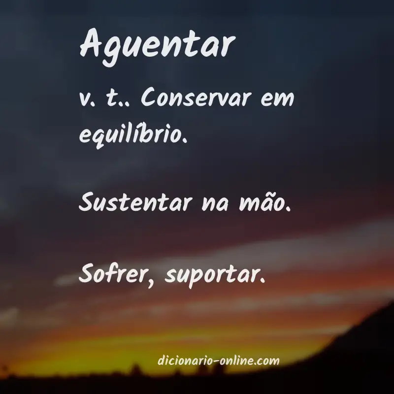 Significado de aguentar