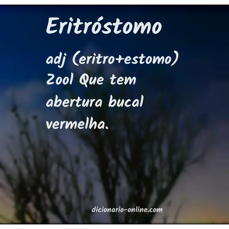 Significado de eritróstomo