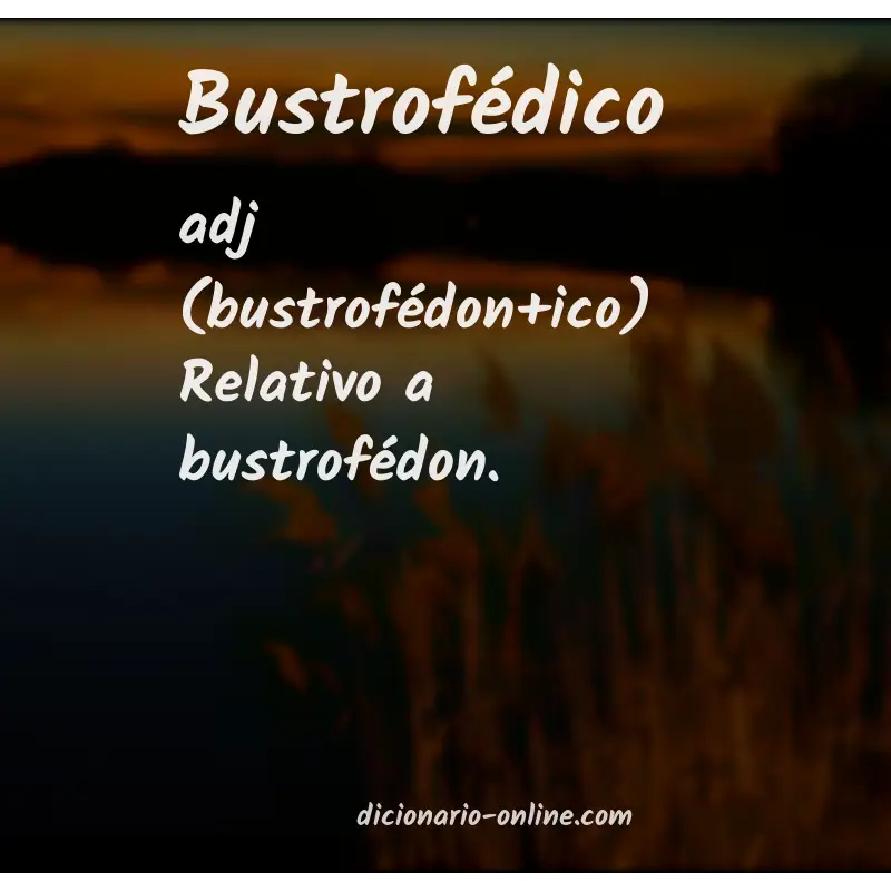 Significado de bustrofédico