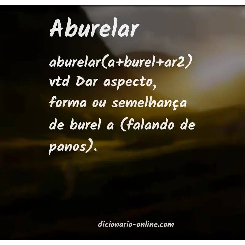 Significado de aburelar