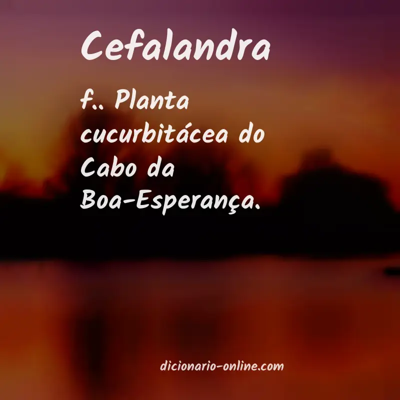 Significado de cefalandra