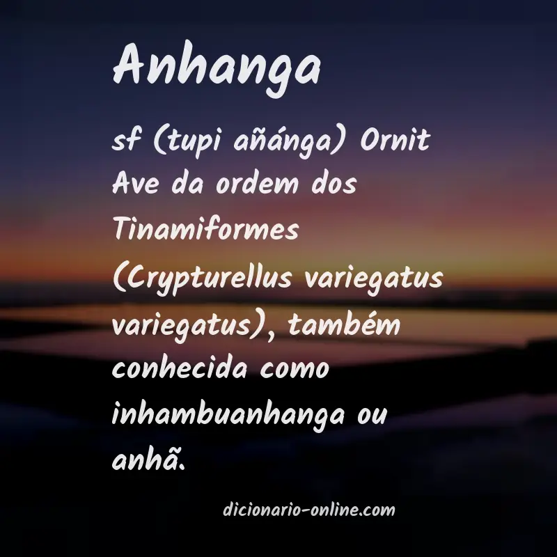 Significado de anhanga