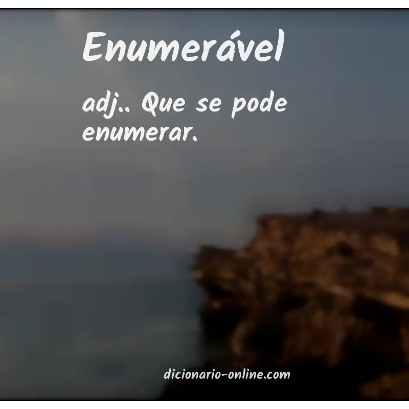 Significado de enumerável