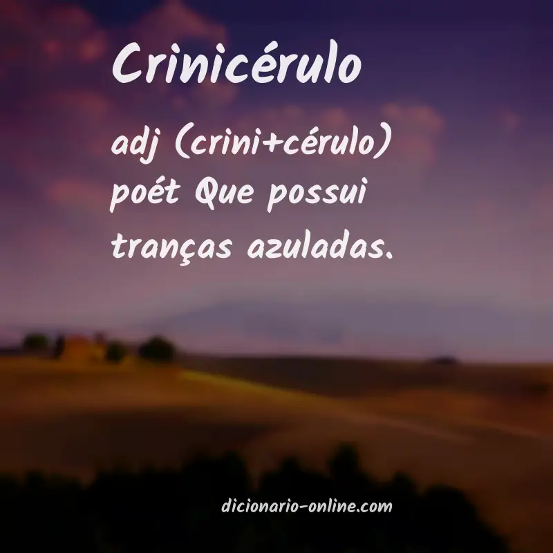 Significado de crinicérulo