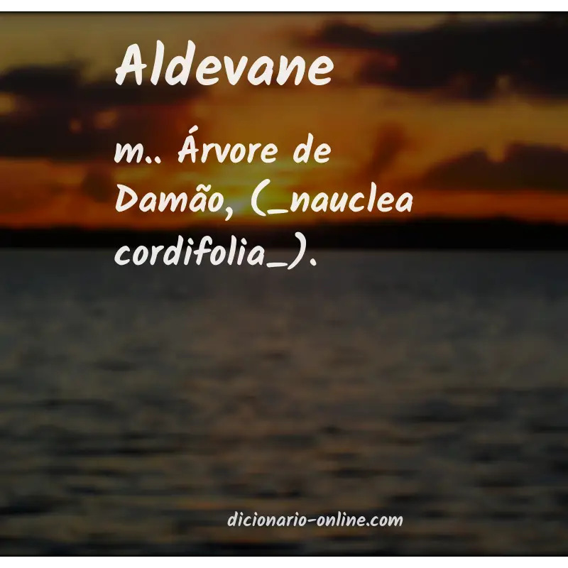 Significado de aldevane