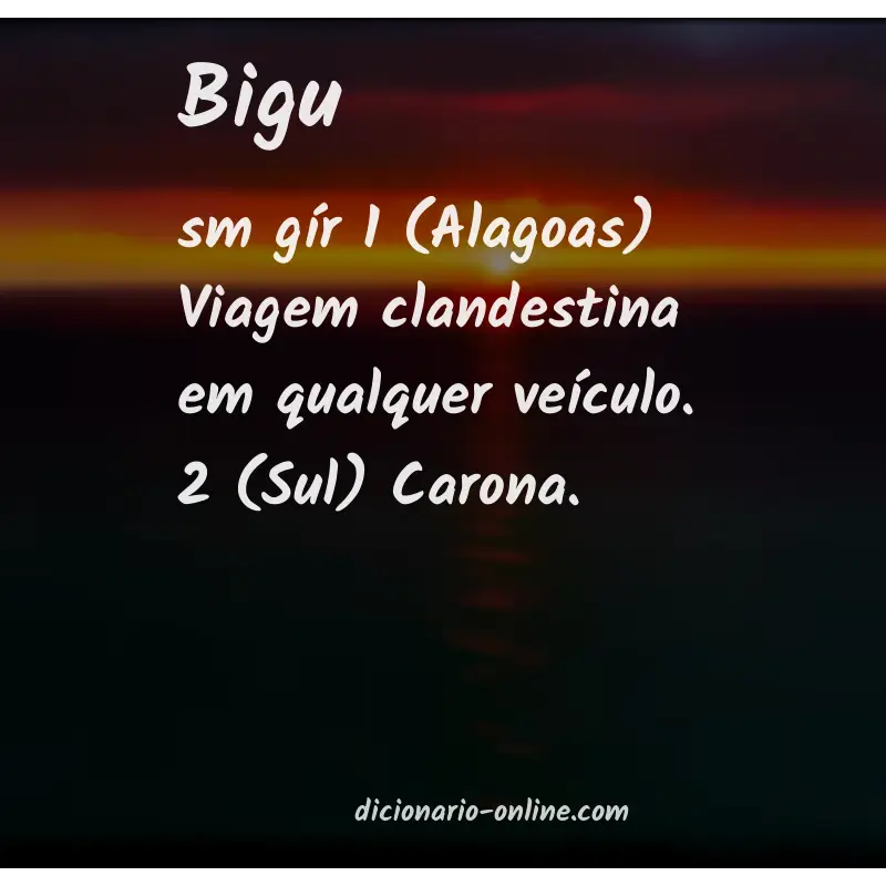 Significado de bigu