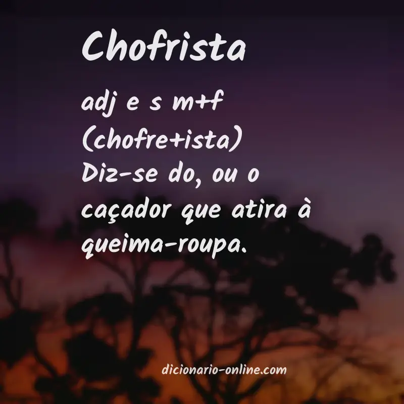 Significado de chofrista