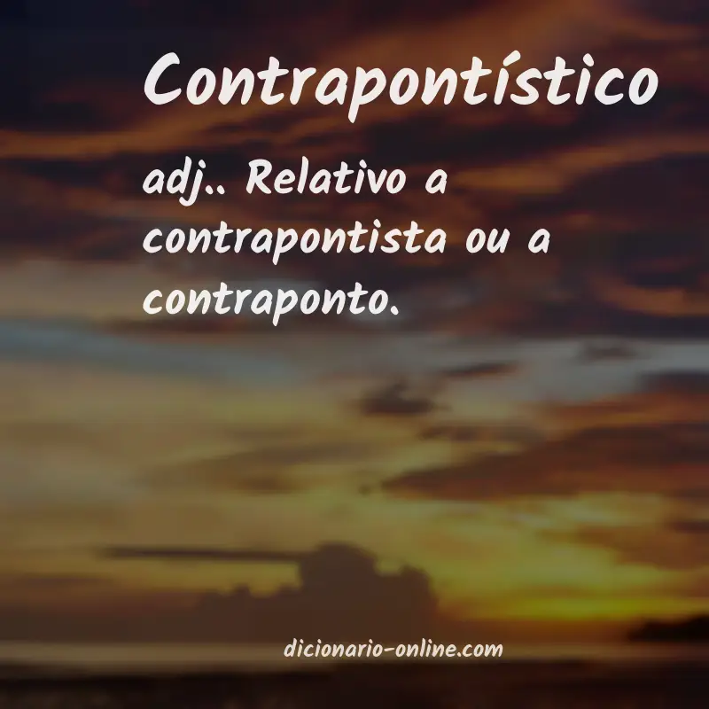 Significado de contrapontístico