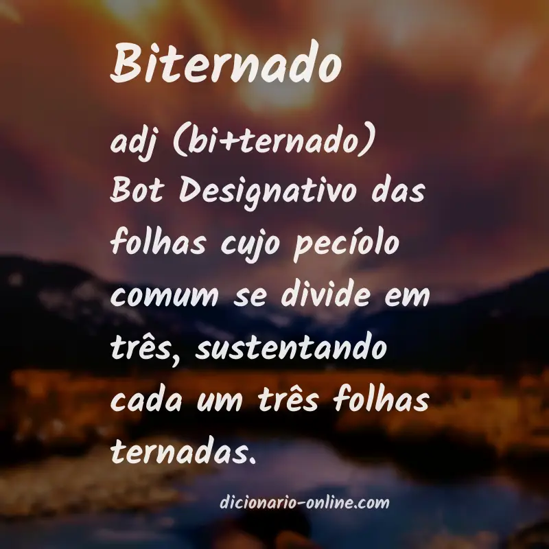 Significado de biternado