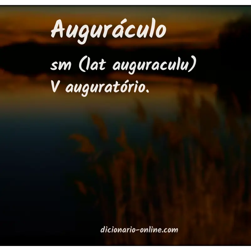 Significado de auguráculo