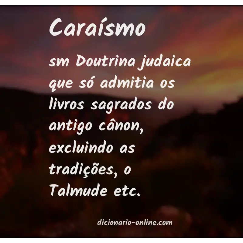 Significado de caraísmo