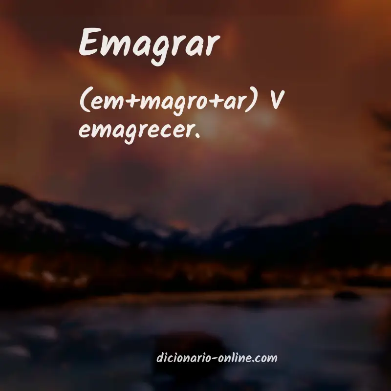 Significado de emagrar