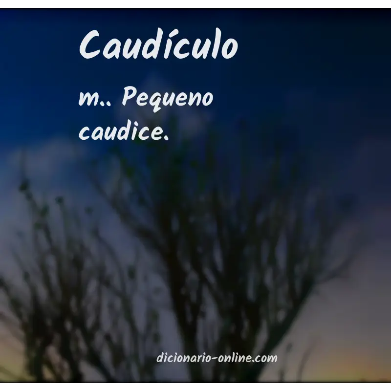 Significado de caudículo