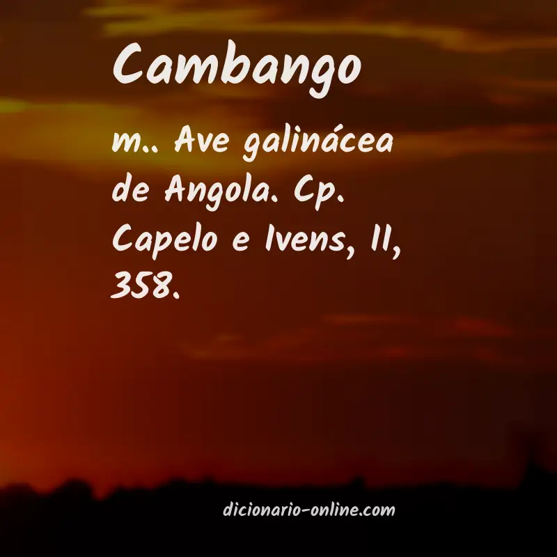 Significado de cambango