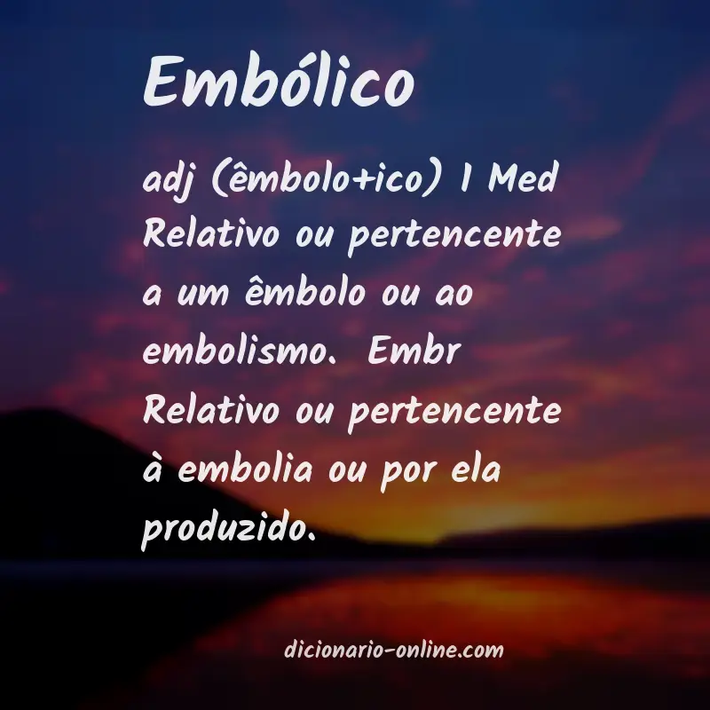 Significado de embólico