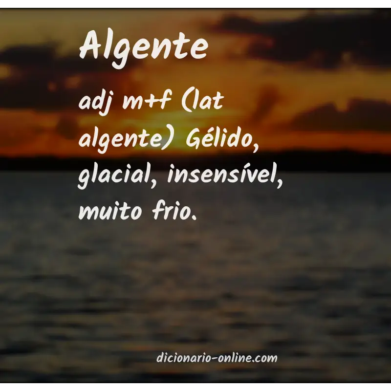 Significado de algente