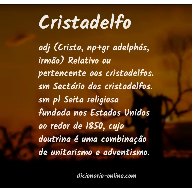 Significado de cristadelfo