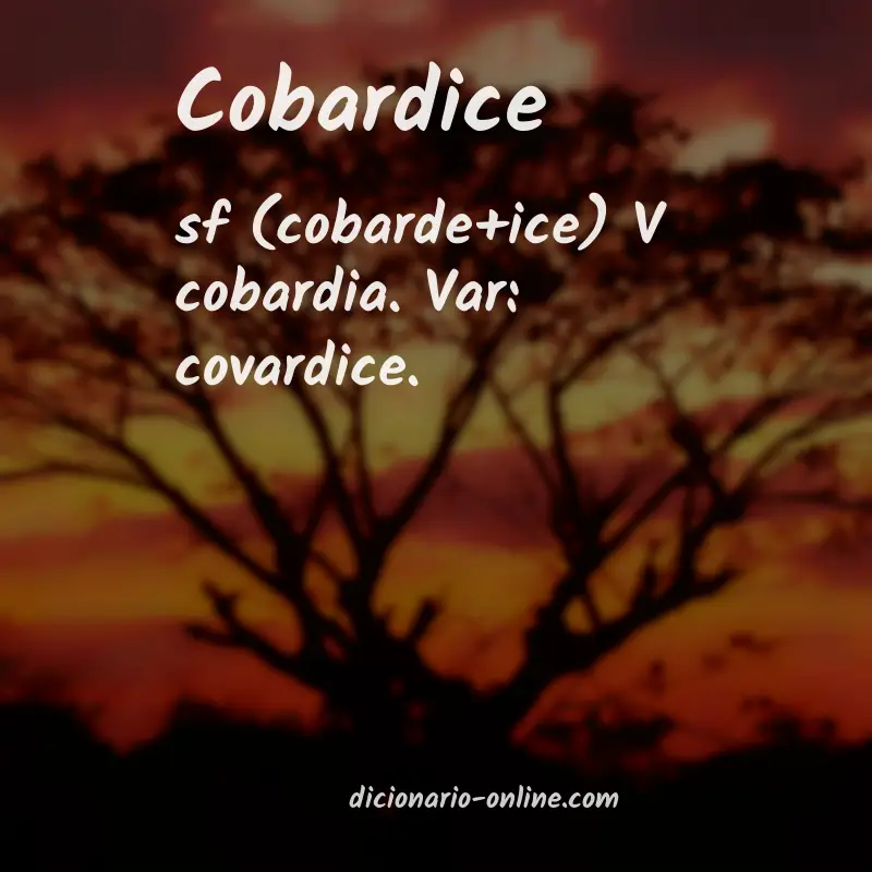 Significado de cobardice