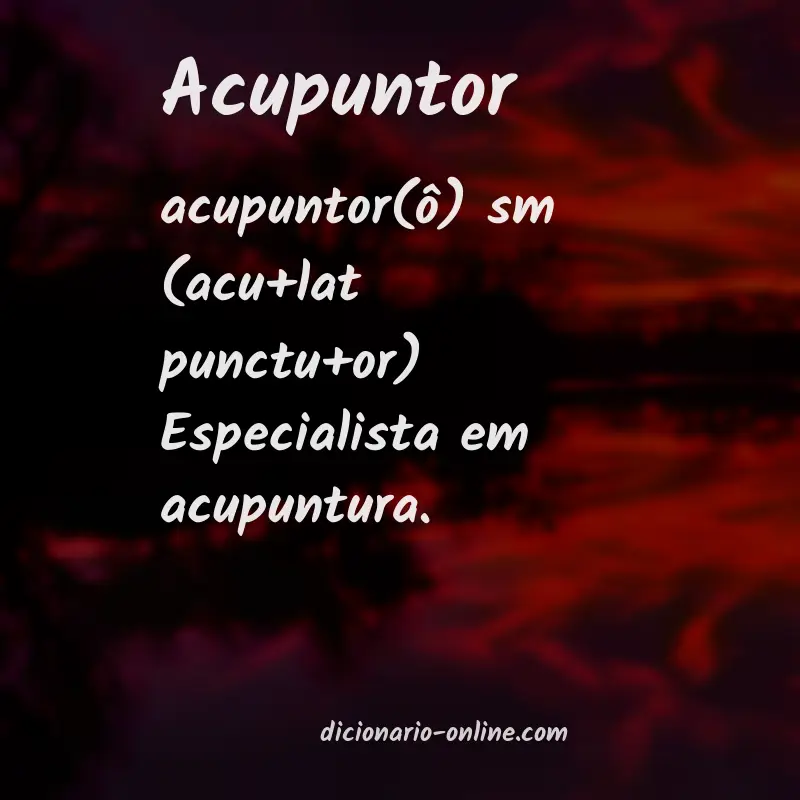 Significado de acupuntor
