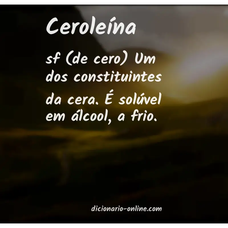 Significado de ceroleína