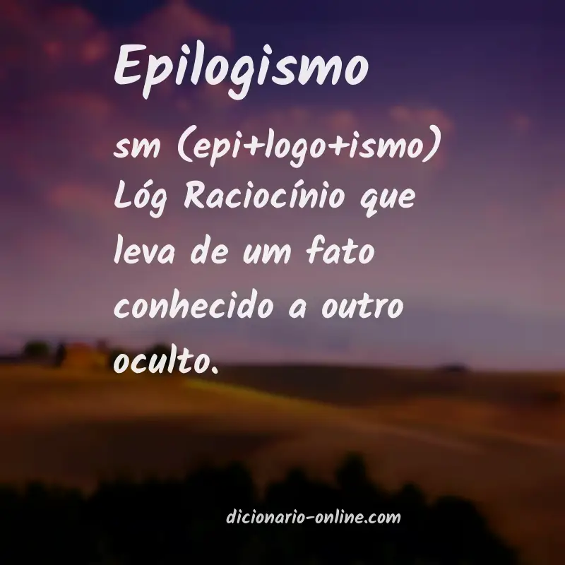 Significado de epilogismo