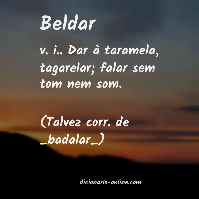 Significado de beldar
