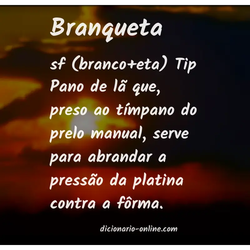 Significado de branqueta