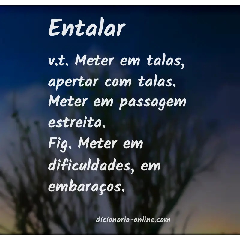 Significado de entalar