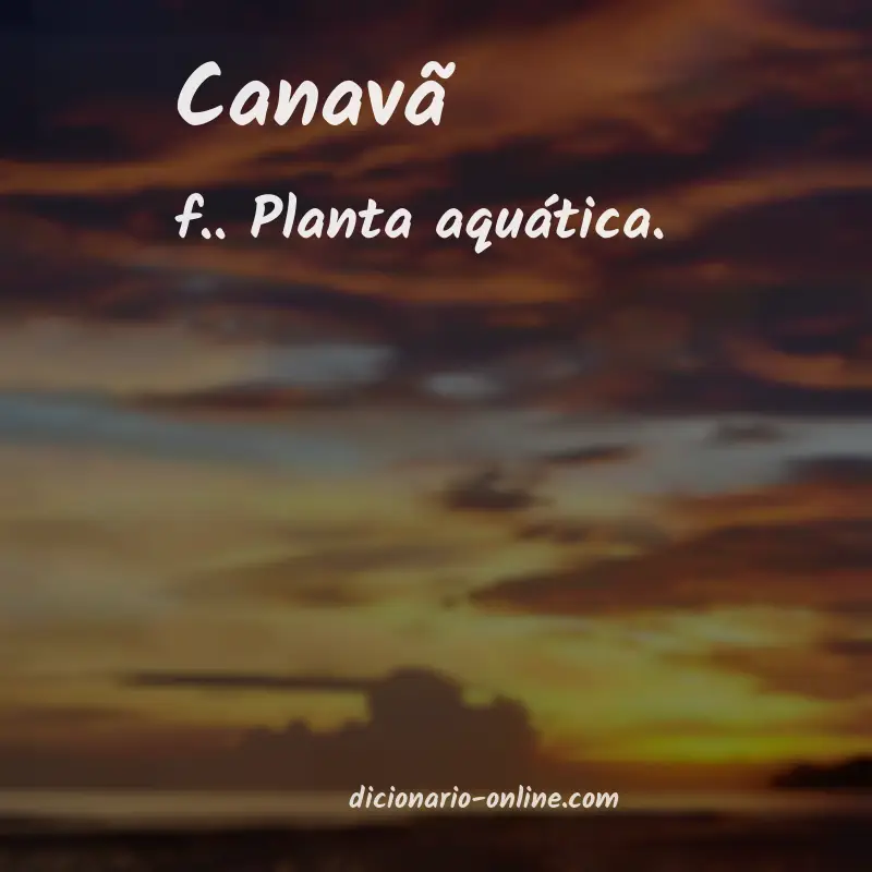 Significado de canavã