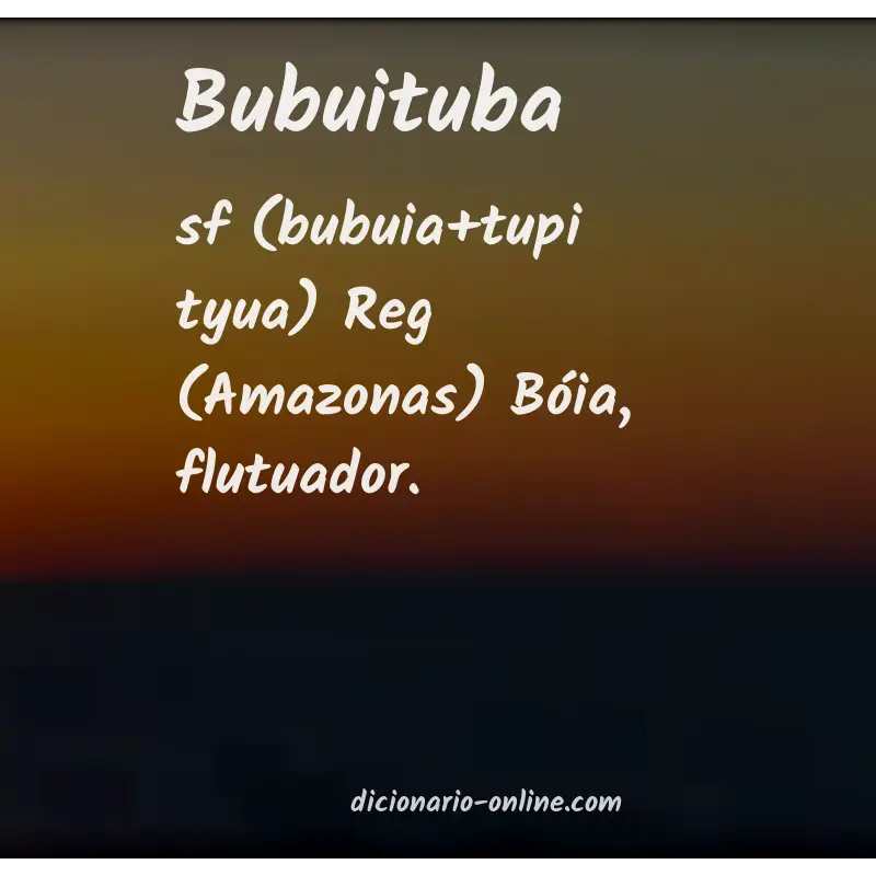 Significado de bubuituba