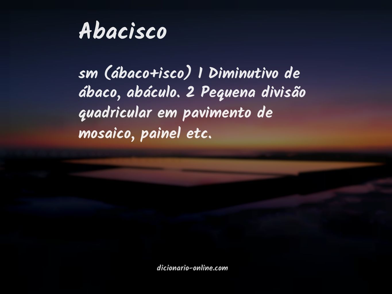 Significado de abacisco