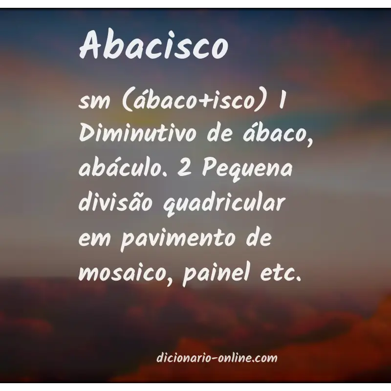 Significado de abacisco