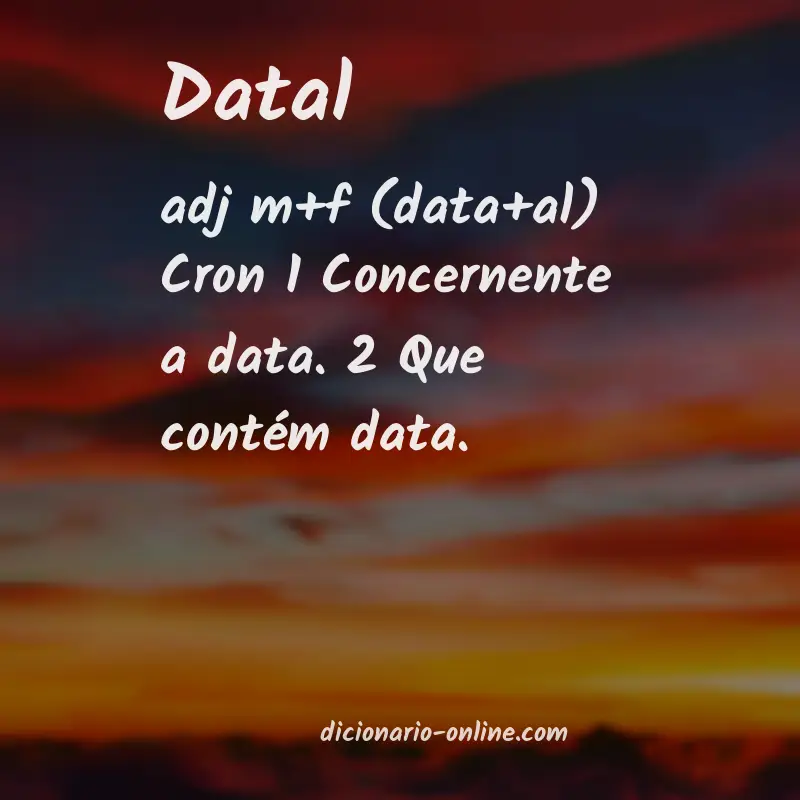 Significado de datal