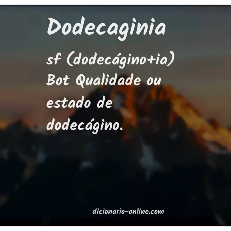 Significado de dodecaginia