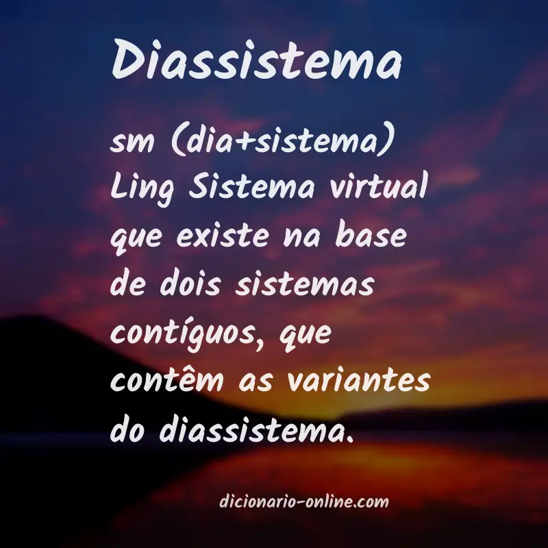 Significado de diassistema