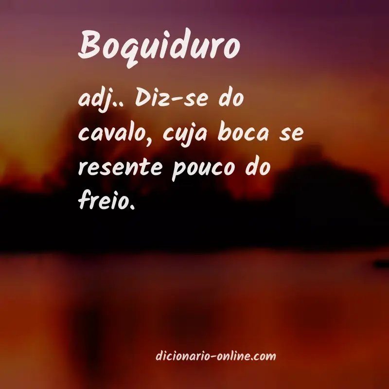 Significado de boquiduro
