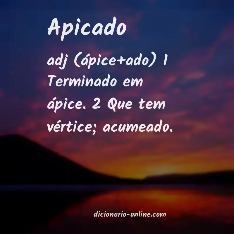 Significado de apicado
