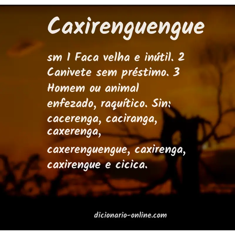 Significado de caxirenguengue