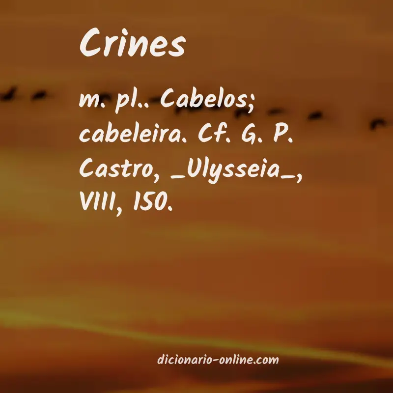 Significado de crines