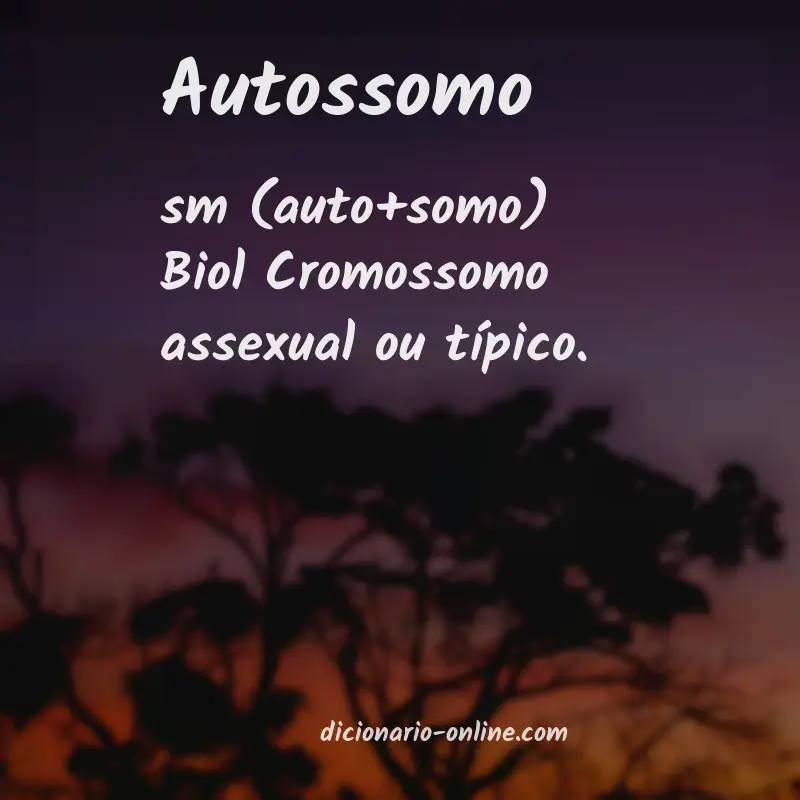 Significado de autossomo
