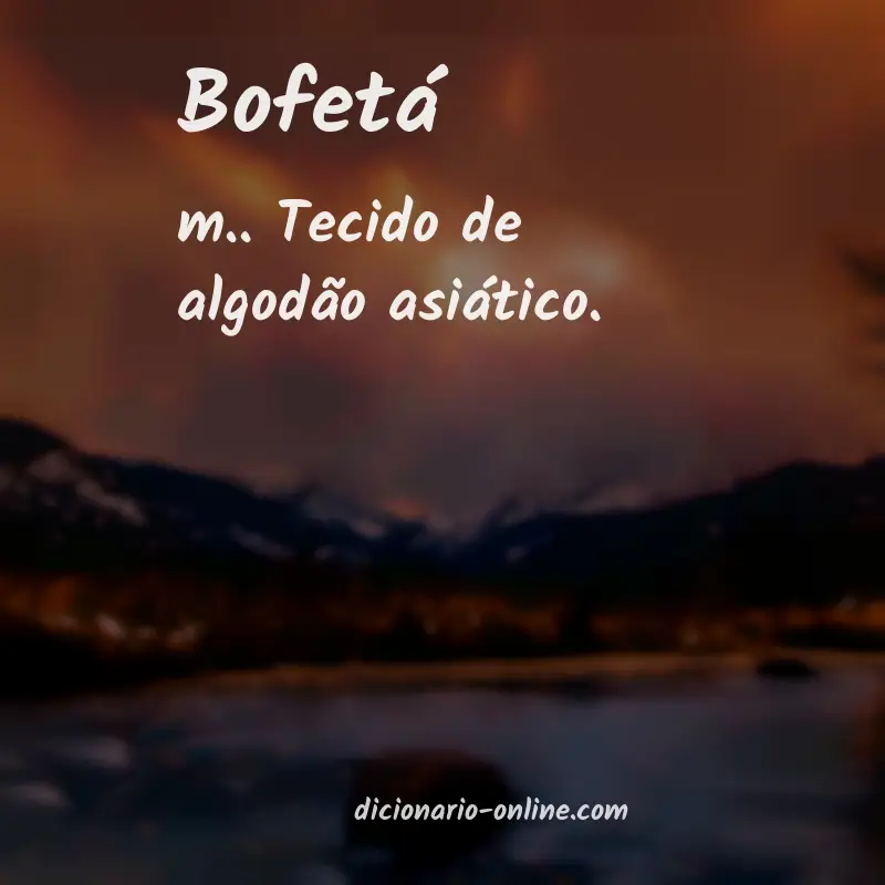 Significado de bofetá
