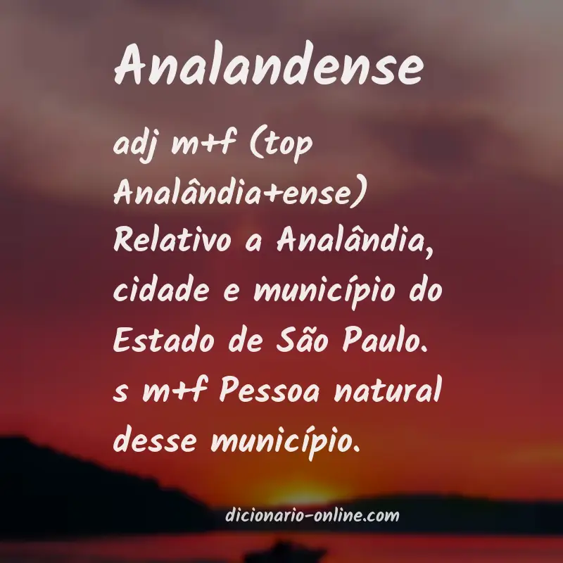 Significado de analandense